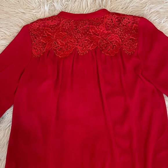 NWOT | Banana Republic | Red Blouse | Lace Detail - Picture 12 of 13